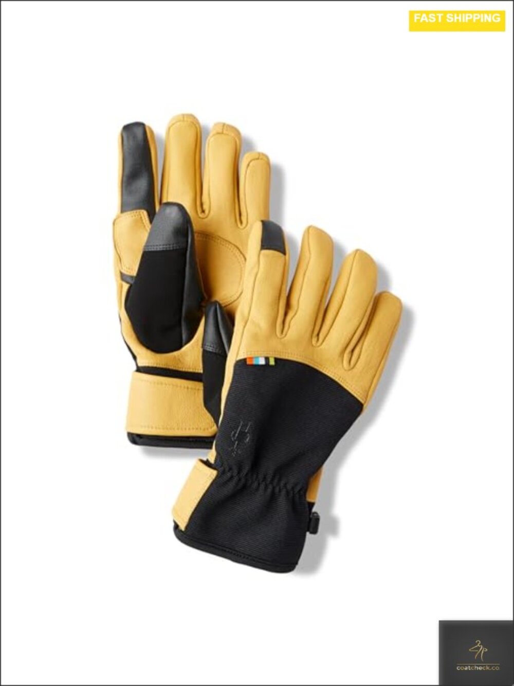 Merino Wool Lined Leather Touchscreen Gloves for Skiing